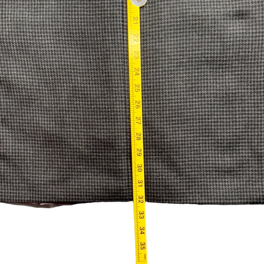 Oscar De La Renta Blazer Mens‎ Size 42L Gray Black Houndstooth Lambswool Classic